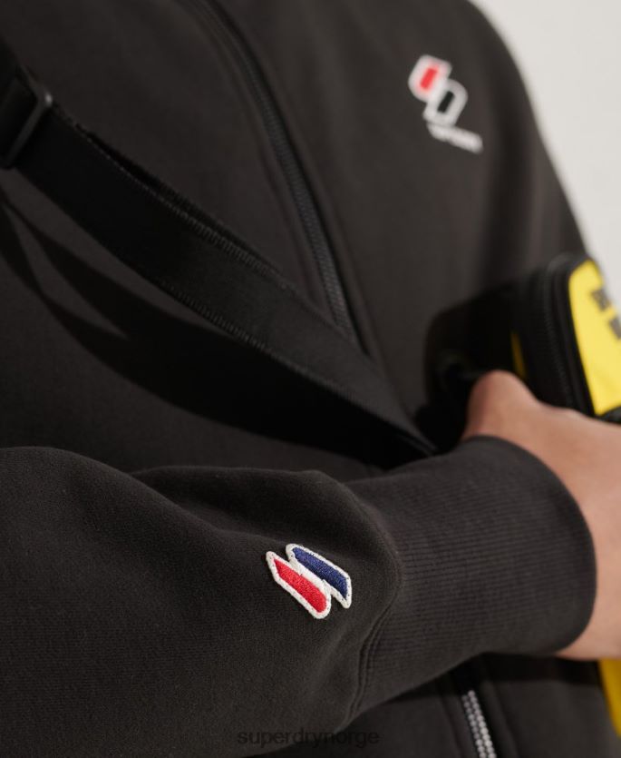 Superdry svart klær 86P46D872 sportstyle essensiell banetopp menn
