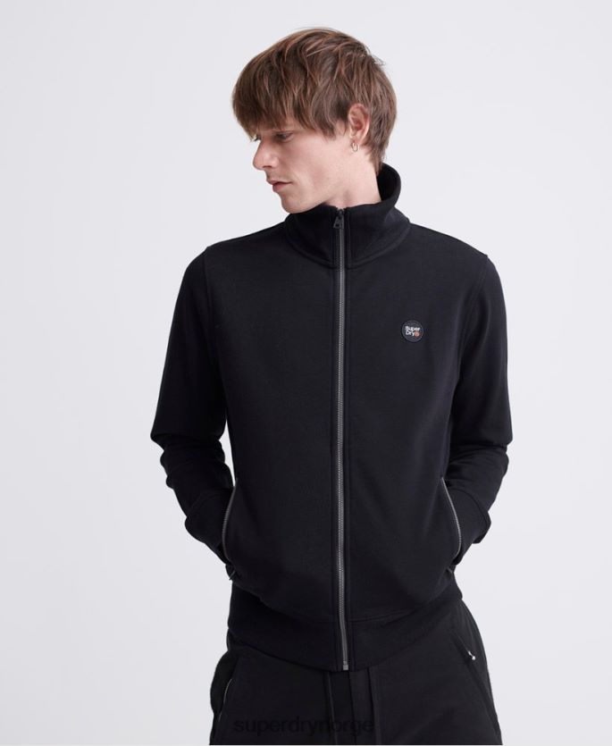 Superdry svart klær 86P46D876 kollektiv loopback spor topp menn