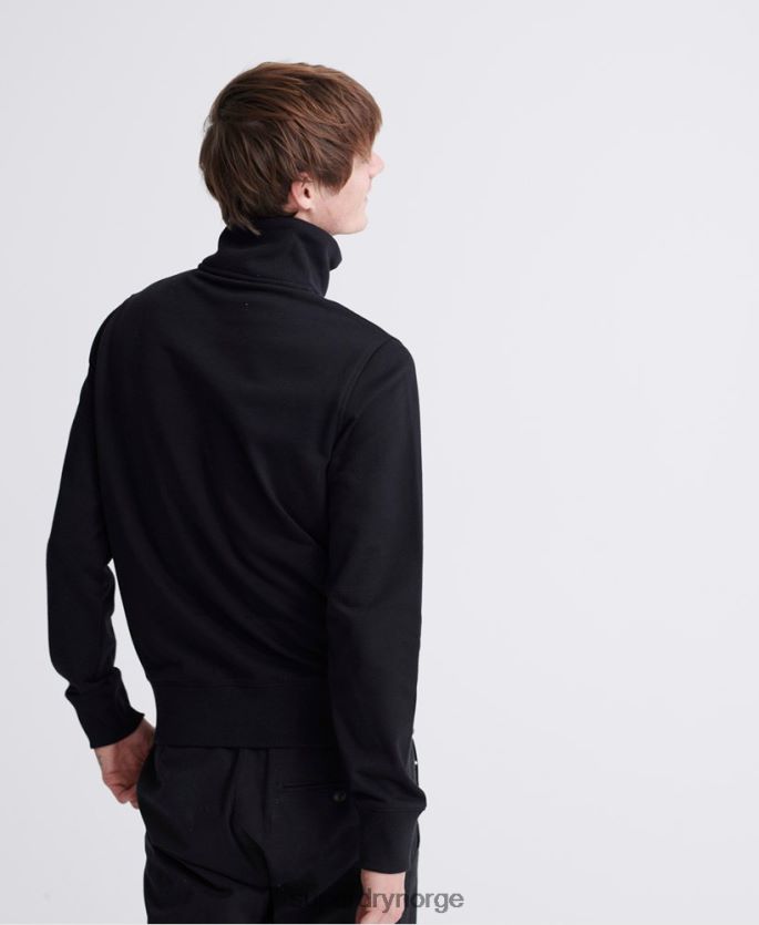Superdry svart klær 86P46D876 kollektiv loopback spor topp menn