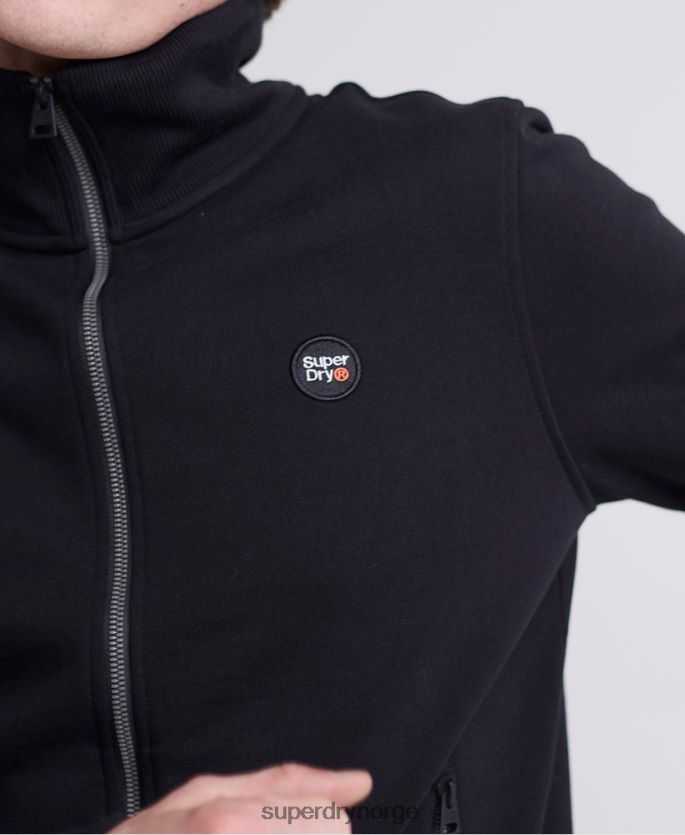 Superdry svart klær 86P46D876 kollektiv loopback spor topp menn