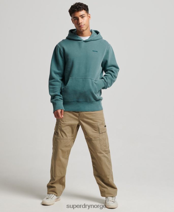 Superdry turkis klær 86P46D764 vintage vasket hettegenser menn