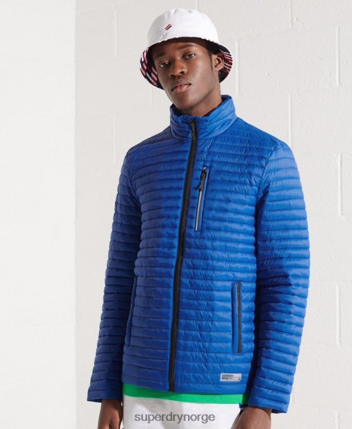 Superdry blå klær 86P46D1191 packaway fuji-jakke uten hette menn