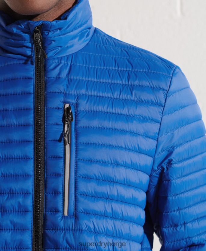 Superdry blå klær 86P46D1191 packaway fuji-jakke uten hette menn
