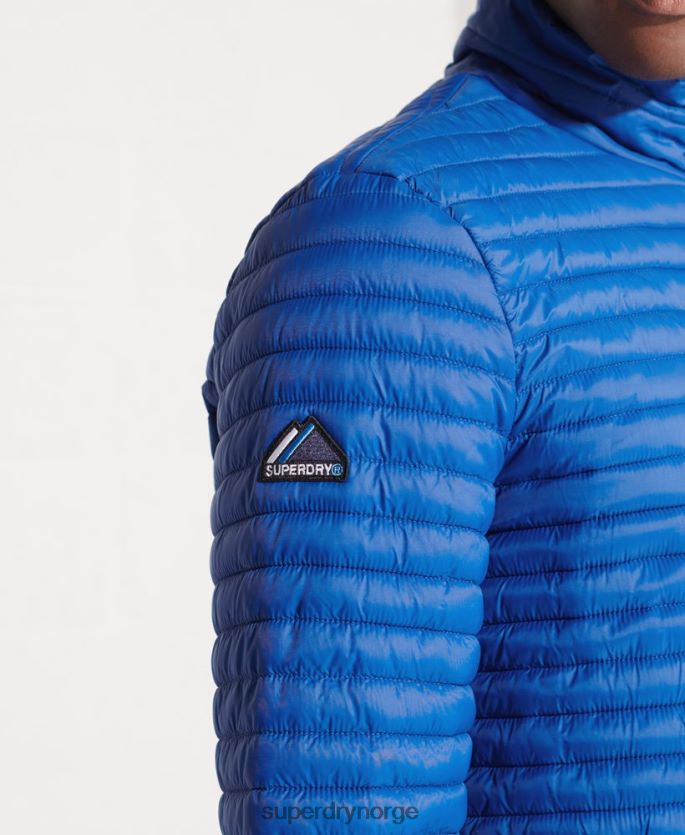 Superdry blå klær 86P46D1191 packaway fuji-jakke uten hette menn