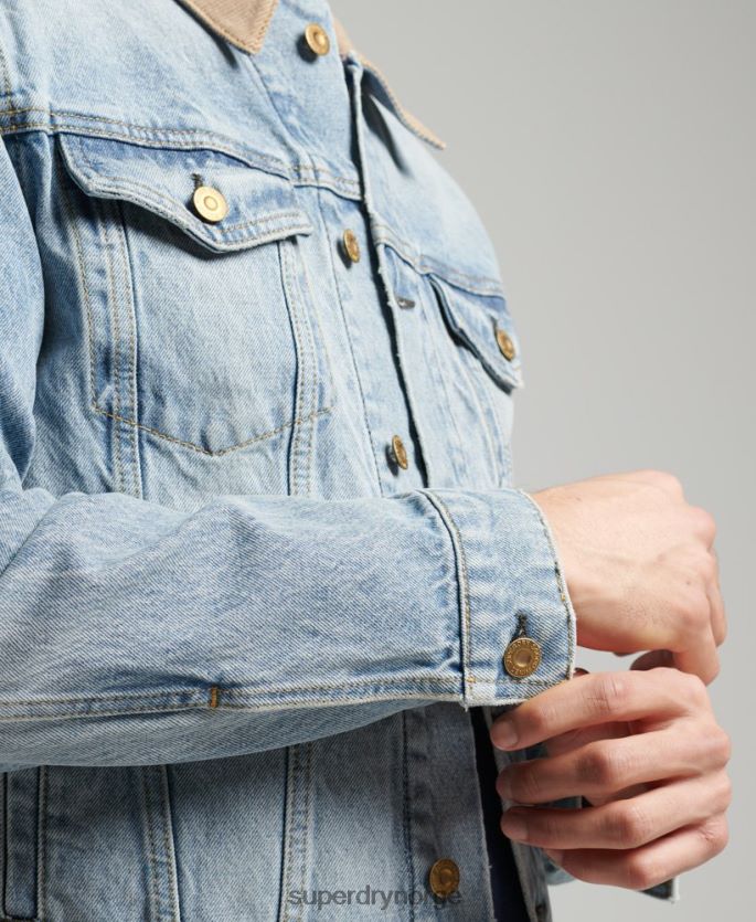 Superdry blå klær 86P46D4451 vintage highwayman trucker jakke menn