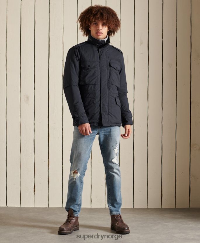 Superdry blå klær 86P46D4675 militær m-65 jakke menn