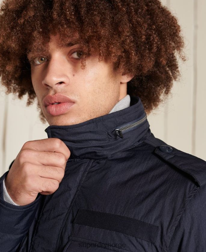 Superdry blå klær 86P46D4675 militær m-65 jakke menn