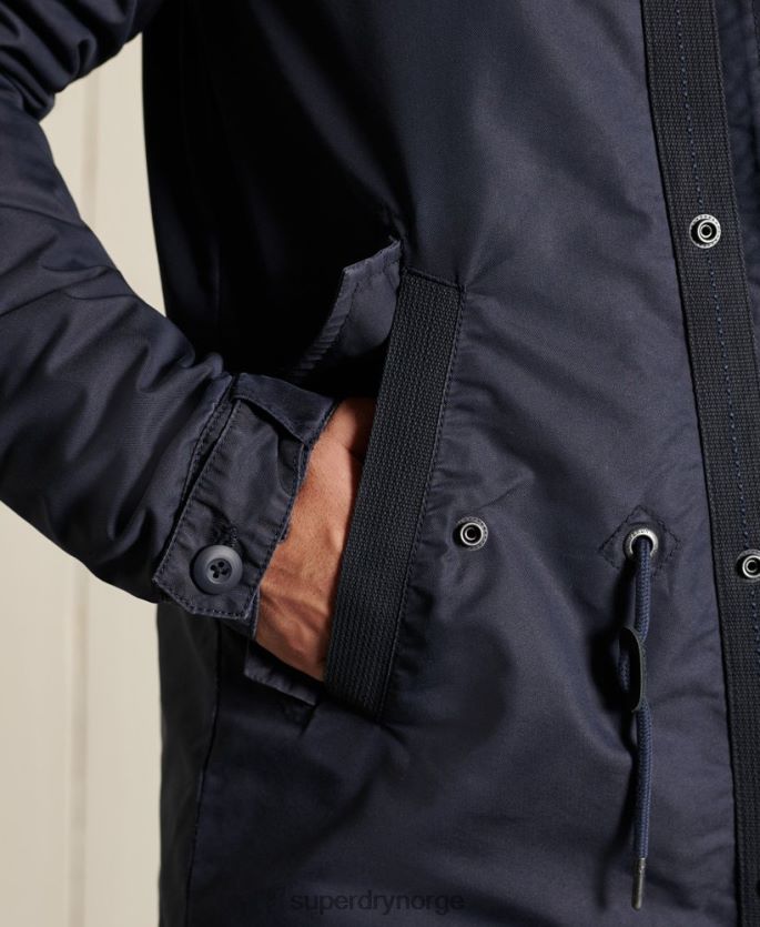 Superdry blå klær 86P46D4680 militær fishtail parka menn