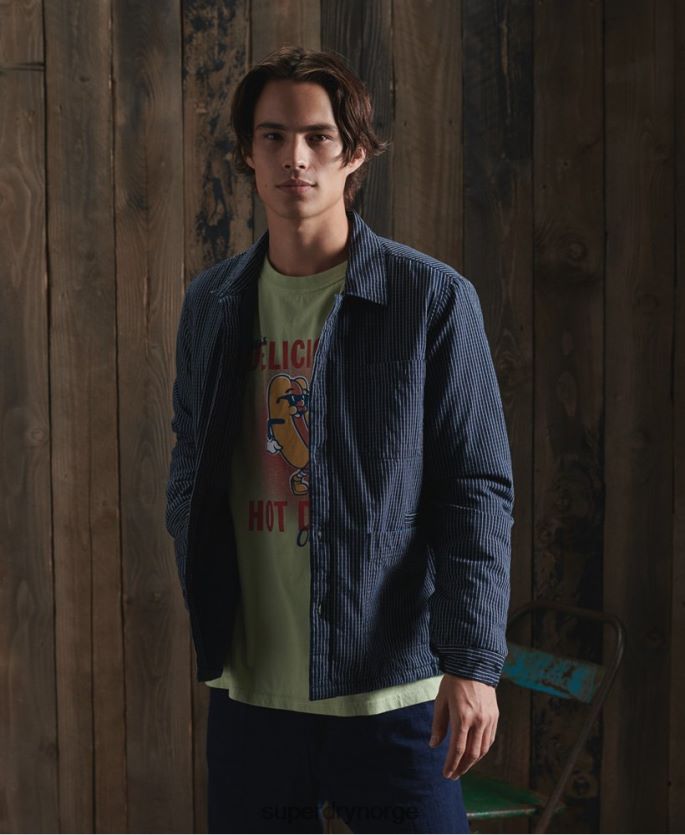 Superdry blå klær 86P46D4724 begrenset opplag tørrfôret artistjakke menn