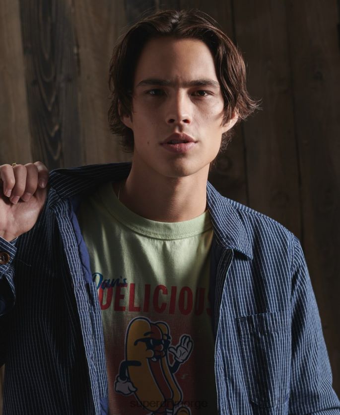 Superdry blå klær 86P46D4724 begrenset opplag tørrfôret artistjakke menn