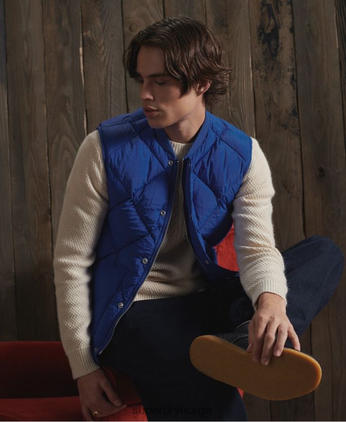 Superdry blå klær 86P46D4766 begrenset opplag tørr andedun gilet menn