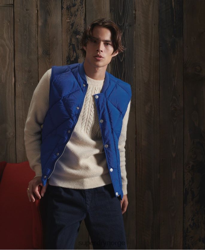Superdry blå klær 86P46D4766 begrenset opplag tørr andedun gilet menn