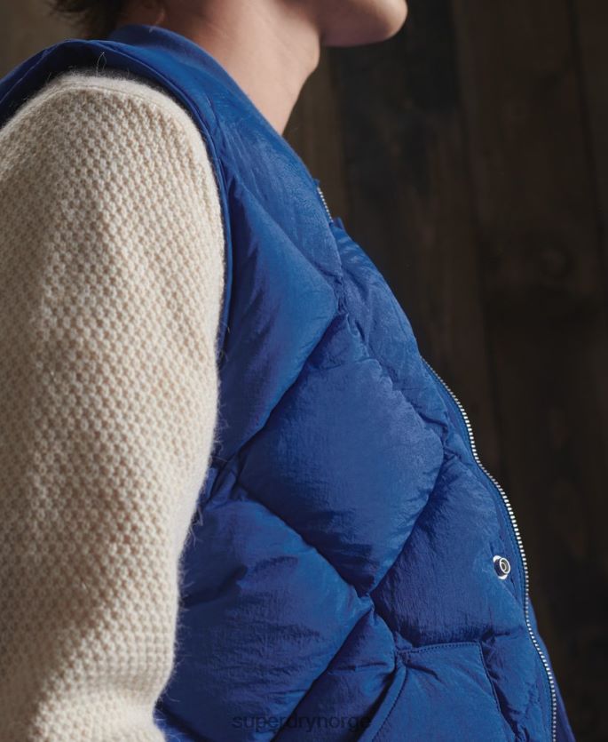 Superdry blå klær 86P46D4766 begrenset opplag tørr andedun gilet menn