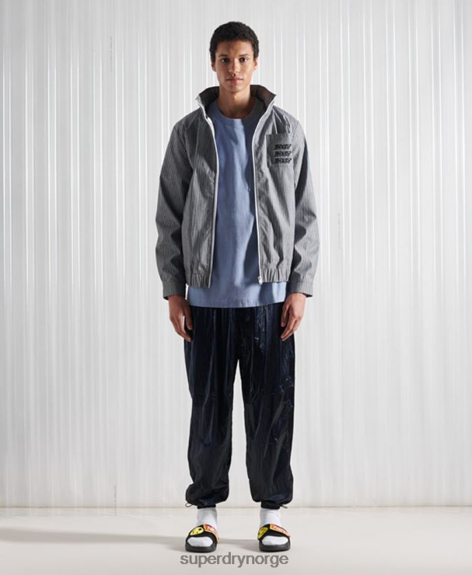 Superdry blå klær 86P46D4767 limited edition sdx chambray stripe jakke menn