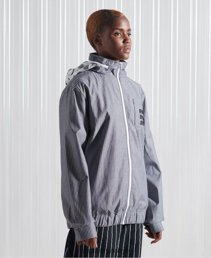 Superdry blå klær 86P46D4767 limited edition sdx chambray stripe jakke menn