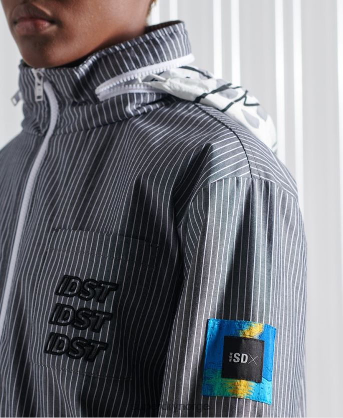 Superdry blå klær 86P46D4767 limited edition sdx chambray stripe jakke menn