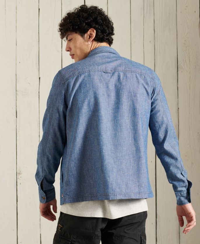 Superdry blå klær 86P46D4786 shorebreak overskjorte menn