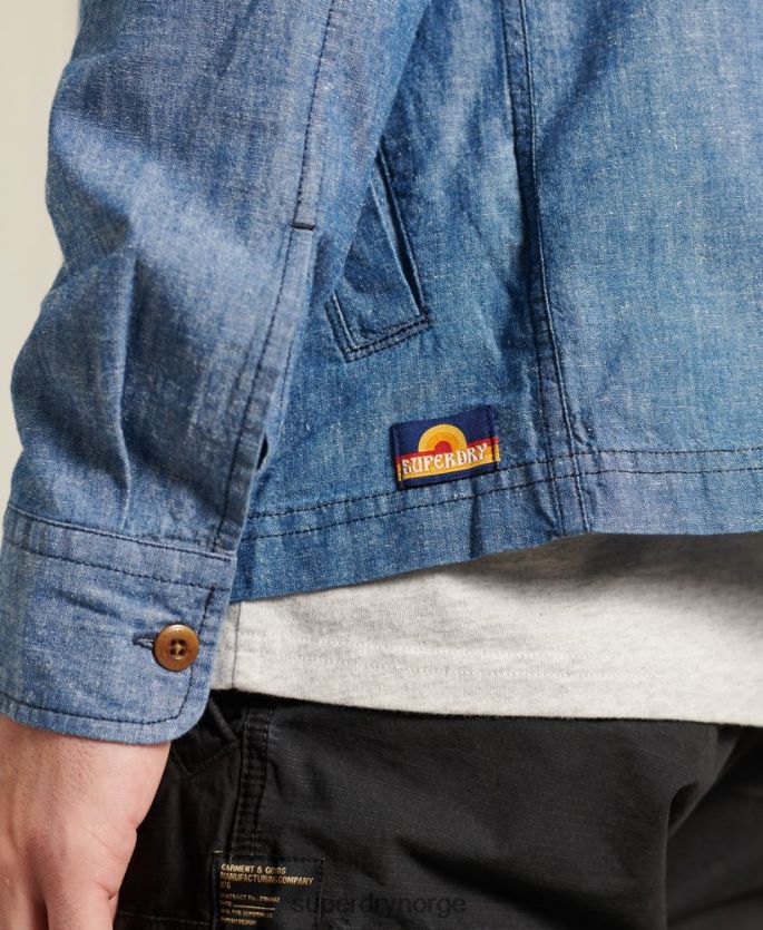 Superdry blå klær 86P46D4786 shorebreak overskjorte menn