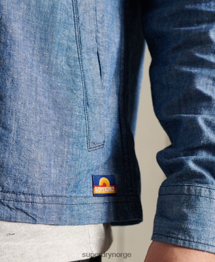 Superdry blå klær 86P46D4786 shorebreak overskjorte menn