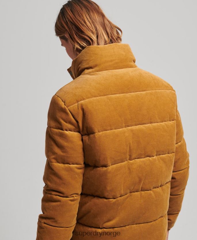 Superdry brun klær 86P46D4554 vintage retro cord puffer jakke menn