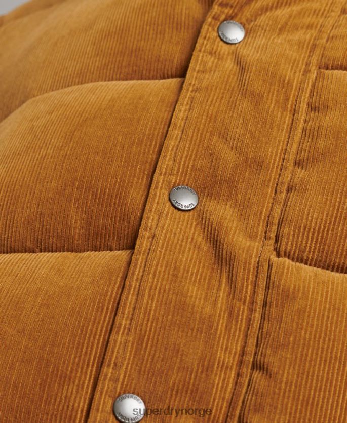 Superdry brun klær 86P46D4554 vintage retro cord puffer jakke menn