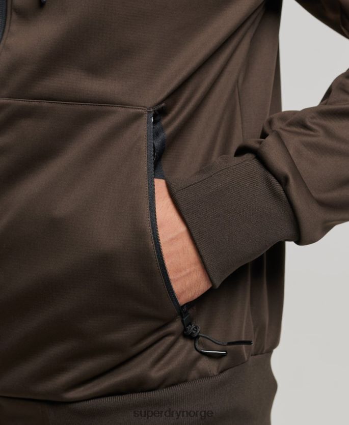 Superdry brun klær 86P46D4600 tech soft shell treningsjakke menn