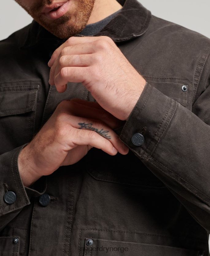 Superdry brun klær 86P46D4649 ranchjakke for arbeidsklær menn