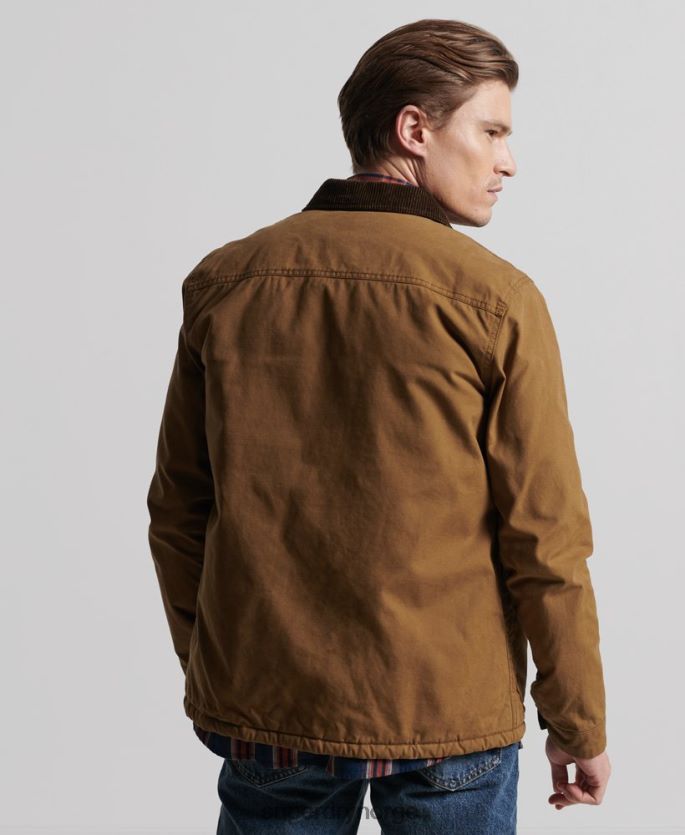Superdry brun klær 86P46D4712 bruksblanding over skjorte menn