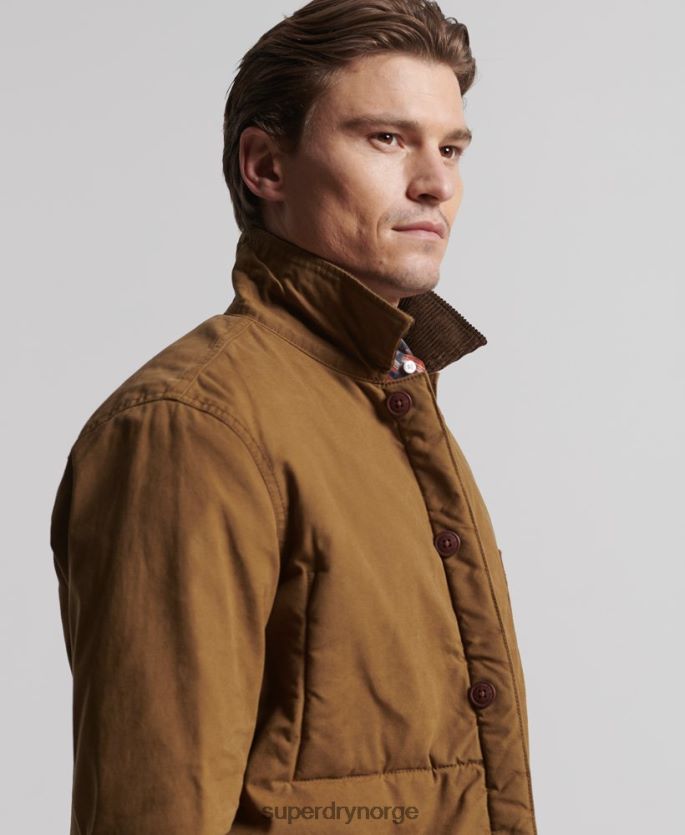 Superdry brun klær 86P46D4712 bruksblanding over skjorte menn