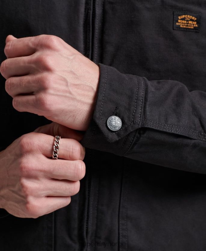 Superdry brun klær 86P46D914 vintage ranch harrington jakke menn