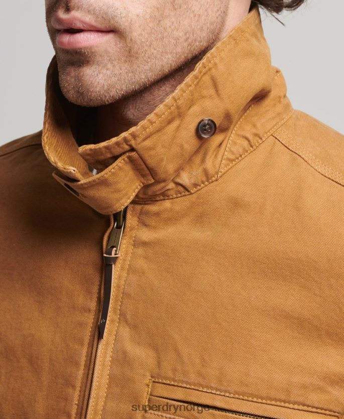 Superdry brun klær 86P46D918 vintage ranch harrington jakke menn