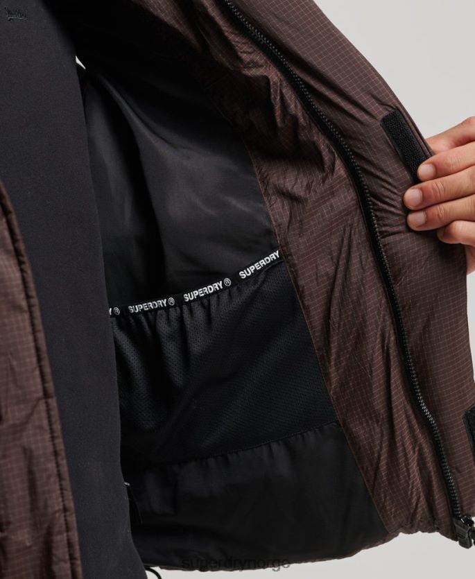 Superdry brun klær 86P46D958 touchline kort polstret gilet menn