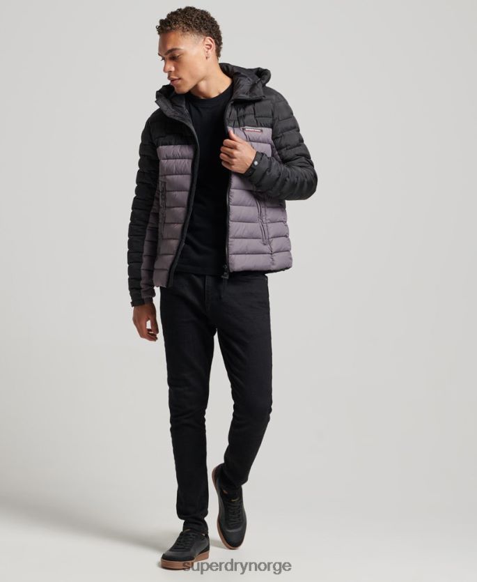 Superdry grå klær 86P46D4469 ekspedisjon radar vattert mix fuji jakke menn