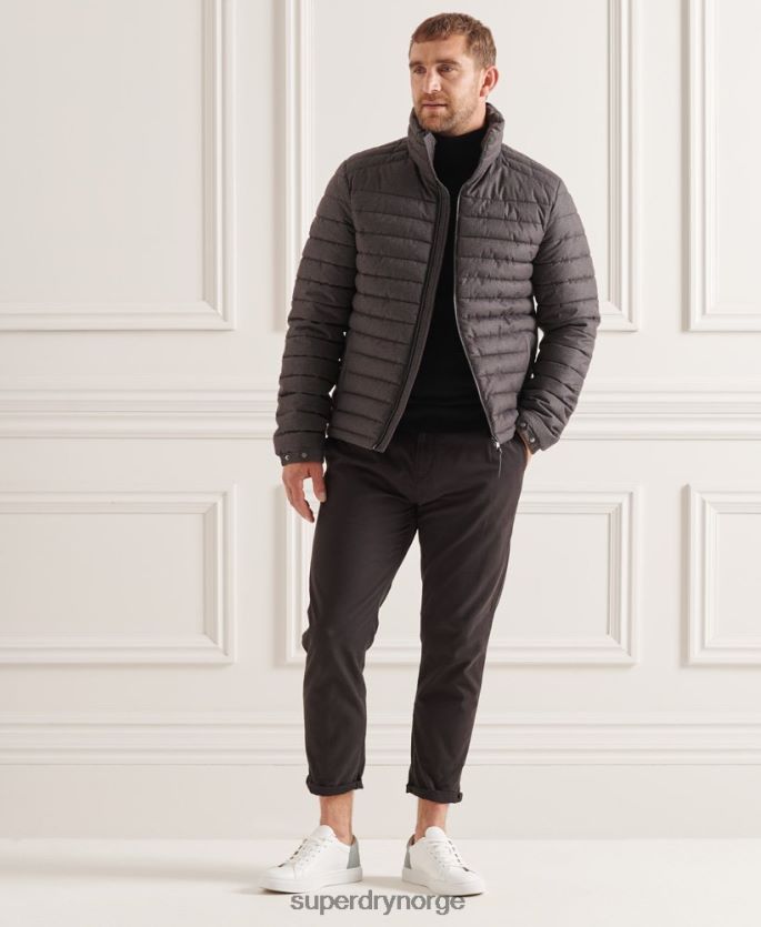 Superdry grå klær 86P46D4679 studios fuji-jakke uten hette menn