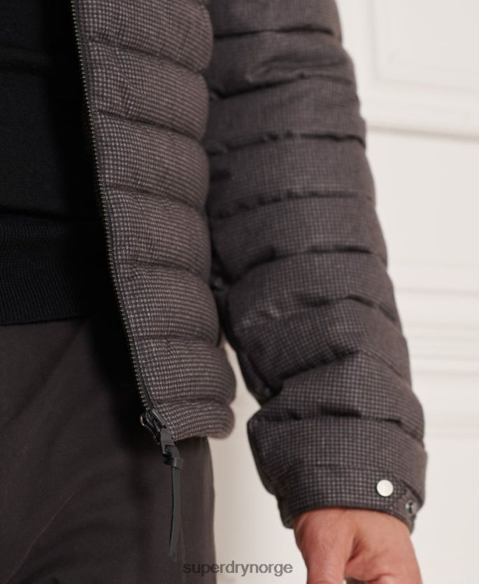 Superdry grå klær 86P46D4679 studios fuji-jakke uten hette menn