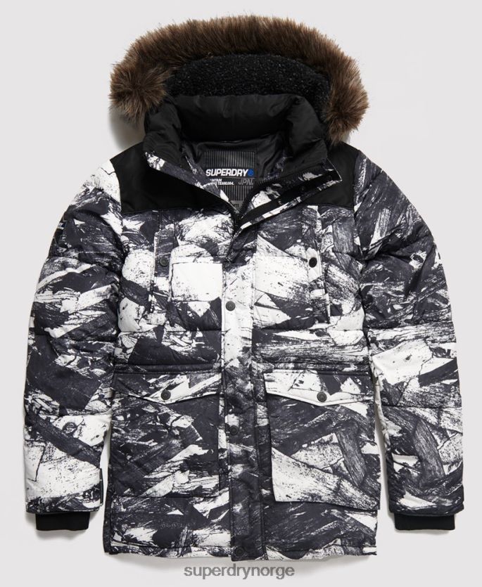 Superdry grå klær 86P46D4717 sd explorer parkasjakke menn