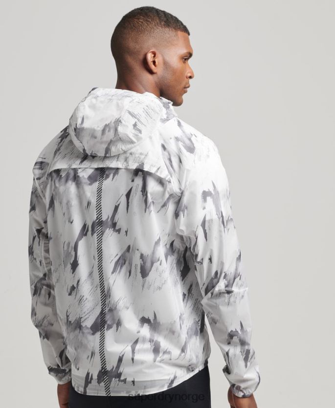 Superdry grå klær 86P46D5401 kjøre lett vanntett skalljakke menn