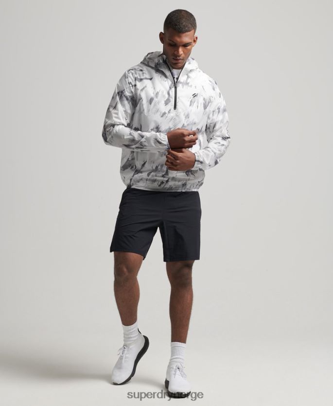 Superdry grå klær 86P46D5401 kjøre lett vanntett skalljakke menn