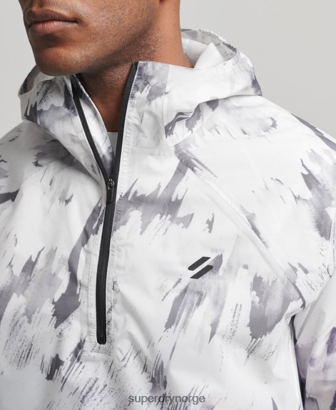 Superdry grå klær 86P46D5401 kjøre lett vanntett skalljakke menn