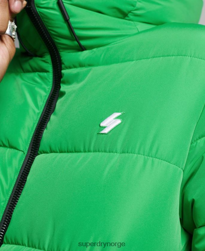 Superdry grønn klær 86P46D1090 sport puffer hettejakke menn