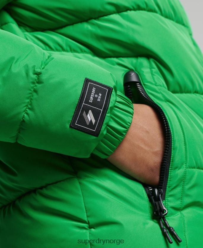 Superdry grønn klær 86P46D1090 sport puffer hettejakke menn