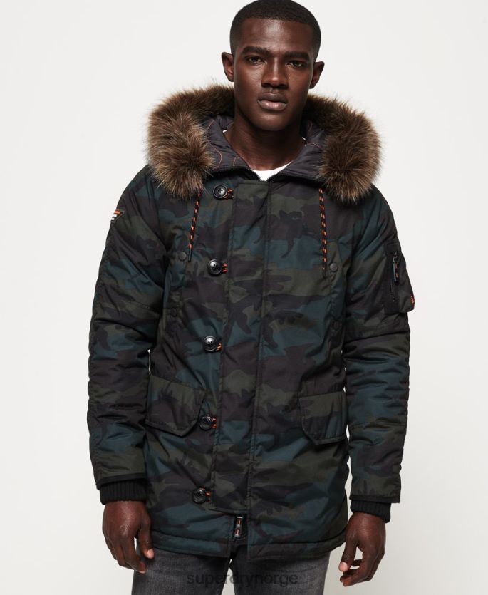 Superdry grønn klær 86P46D1134 parka jakke menn