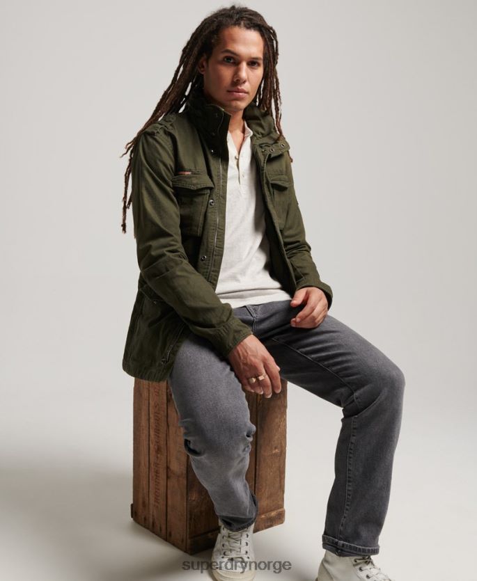 Superdry grønn klær 86P46D1137 rookie tungt vær feltjakke menn