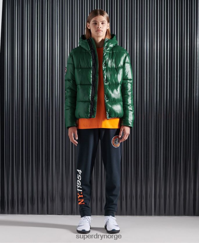 Superdry grønn klær 86P46D1169 polstret jakke med høy glans menn