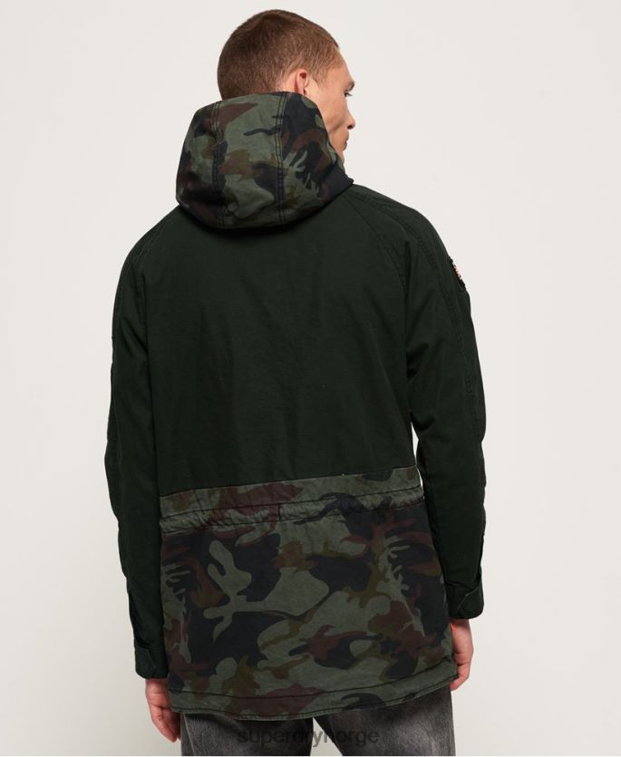 Superdry grønn klær 86P46D1199 rookie panter forhøyet parkajakke menn