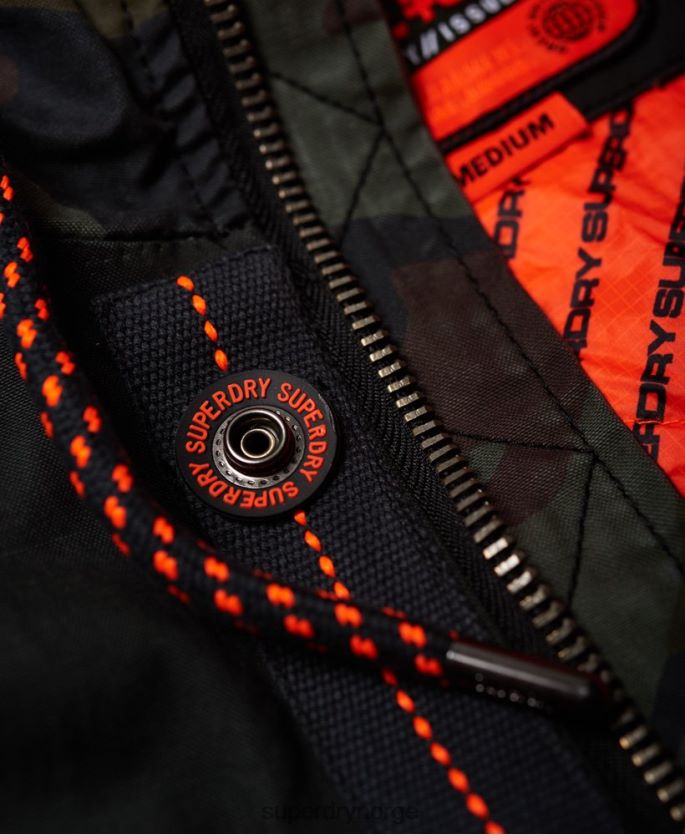 Superdry grønn klær 86P46D1199 rookie panter forhøyet parkajakke menn