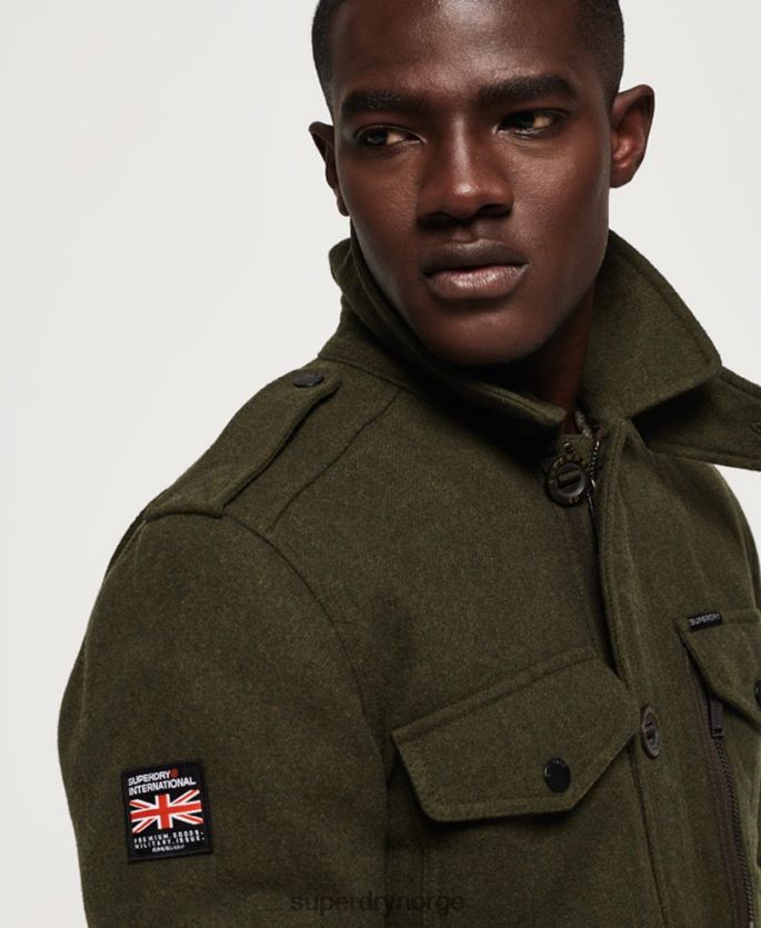 Superdry grønn klær 86P46D1203 tito fire lommer ulljakke menn