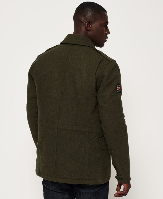 Superdry grønn klær 86P46D1203 tito fire lommer ulljakke menn