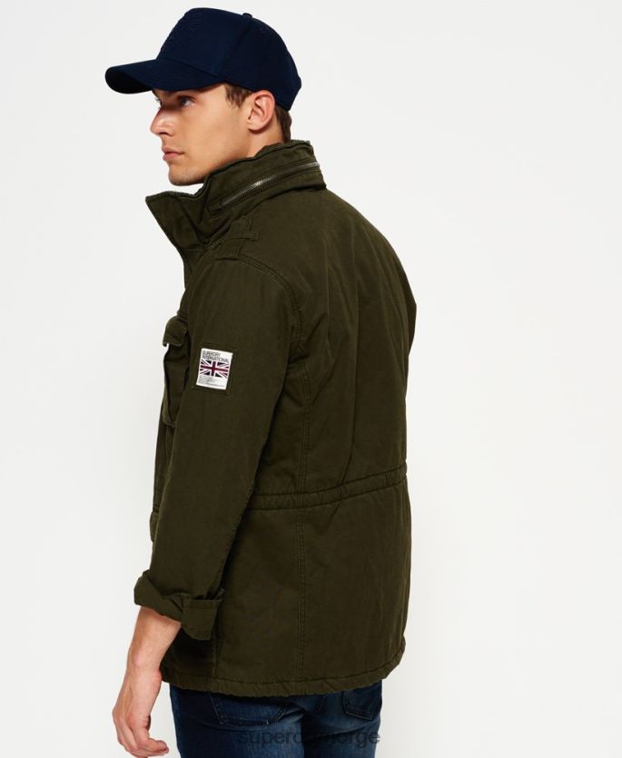 Superdry grønn klær 86P46D1204 rookie tungt vær feltjakke menn