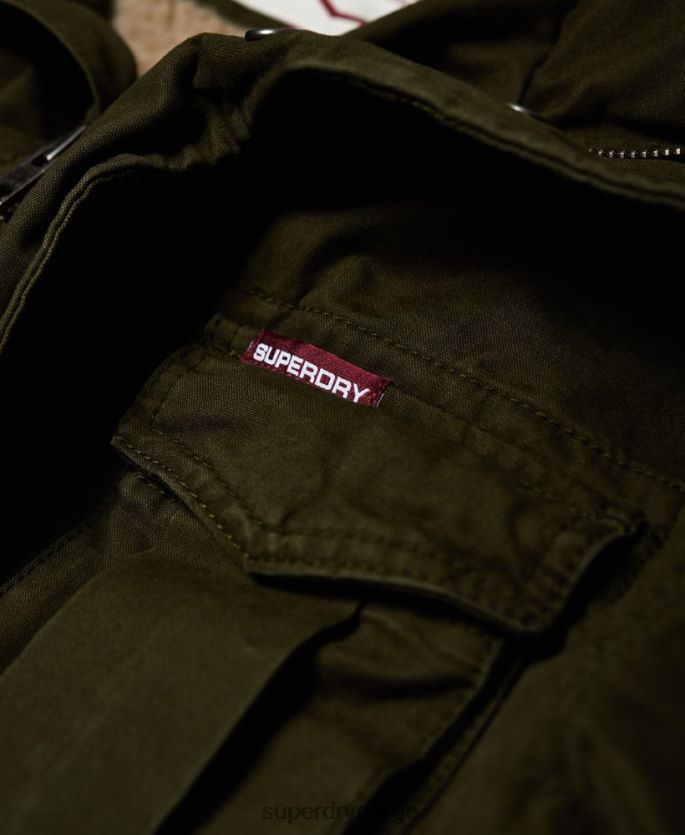 Superdry grønn klær 86P46D1204 rookie tungt vær feltjakke menn